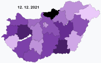 Total COVID-19 cases in Hungary per 100K inhabitants.png