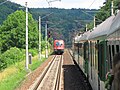 Čeština: Souprava vyčkává na protijedoucí vlak vedený lokomotivou řady 1216 při výluce nedaleko Brandýsu nad Orlicí English: Express train 707 waiting for ÖBB Class 1216, Brandýs nad Orlicí