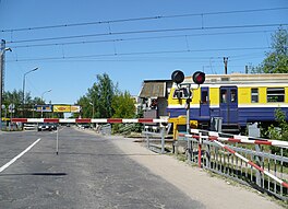 Dzelzceļa pārbrauktuve Garozas ielā Jelgavā autoceļa P93 maršrutā