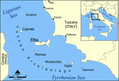 অবস্থান মানচিত্র Italy Tuscan archipelago