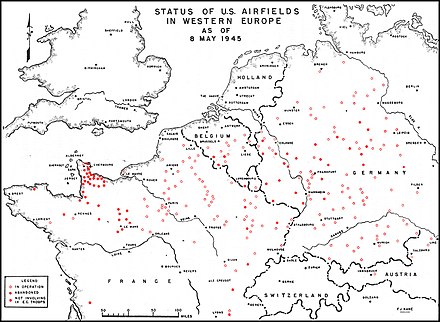 U.S. Airfields in Europe as of 8 May 1945