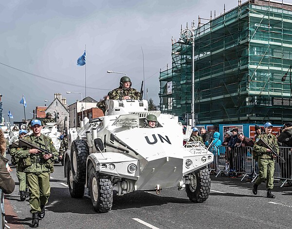 Irish Panhard M3 in UN colours.