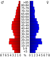 Bevolkingspiramide Otsego County