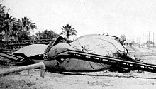 Imperial's 100,000 gallon water tank that collapsed in the earthquake USCGS water tank 1940.jpg