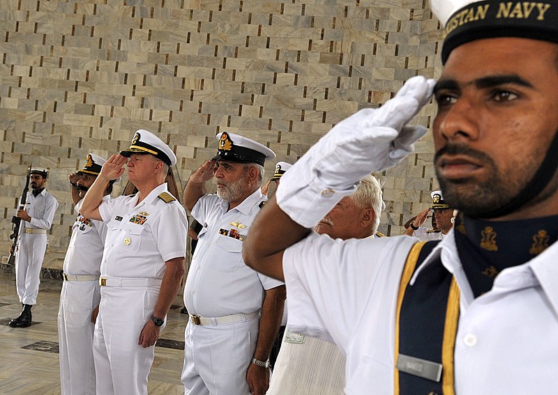 File:US Navy 090821-N-8273J-084 Chief of Naval Operations (CNO) Adm. Gary Roughead renders honors during a wreath laying ceremony at Mazar-e-Quaid, tomb of the founder of Pakistan, Muhammad Ali Jinnah.jpg