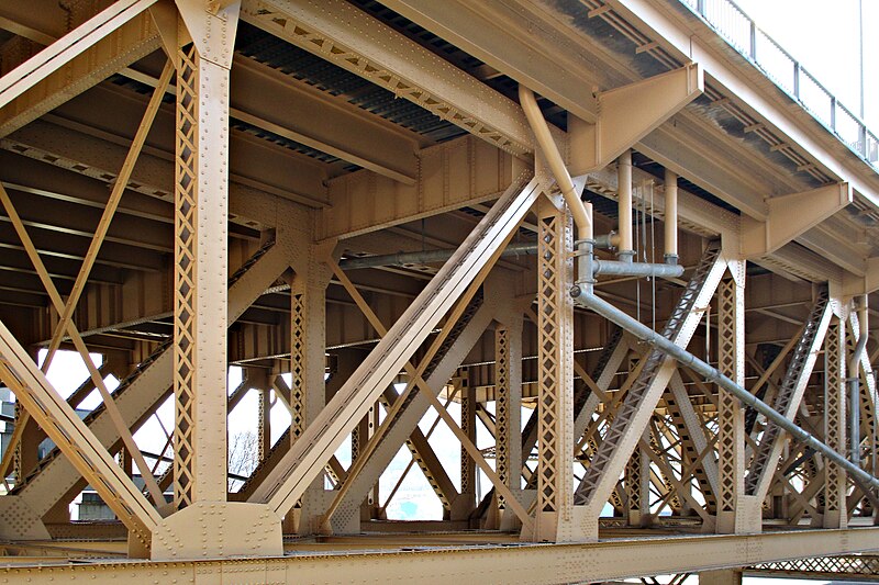 Trusswork under the Liberty Bridge