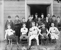 Unknown American football team ca. 1910. High-res. (Formerly featured on American Football page). I wonder how many of these guys survived the 1918 Spanish flu pandemic?