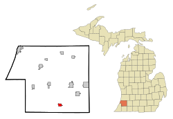 Van Buren County Michigan Incorporated and Unincorporated areas Decatur Highlighted.svg