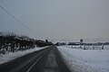 Whitwell Road, near Ventnor, Isle of Wight, shortly after heavy snowfall on the island during the night.