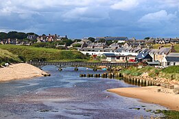 The estuary in the village of Cruden Bay.