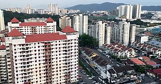 Relau Neighbourhood of George Town in Northeast Penang Island, Penang, Malaysia