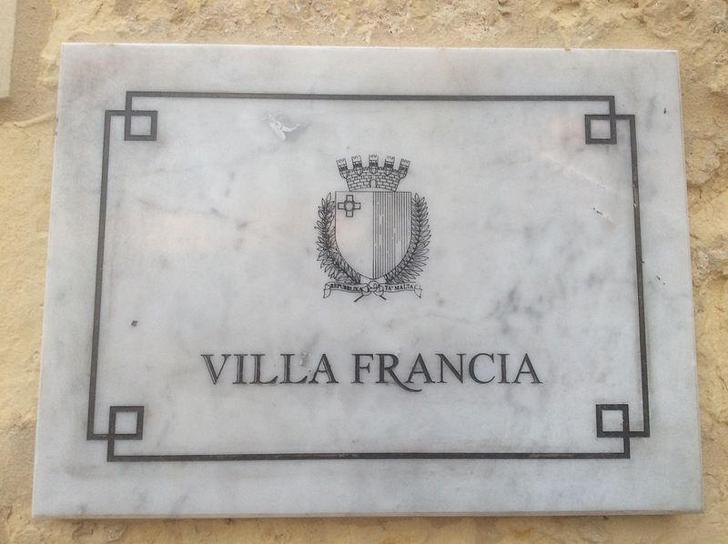 File:Villa Francia Plaque Lija Malta.jpeg