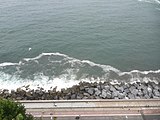 Català: Vista de Donostia des del mont Urgull. Euskara: Pasealeku Berria Urgull mendiatik ikusita.