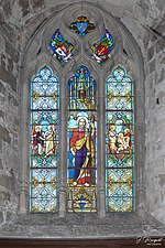 Vitrail dédié à Saint-André dans l'église Saint-Martin de Saint-Valery-Sur-Somme