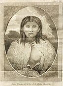 Jonge Haida-vrouw, geportretteerd in George Dixon (1789): Voyage autour du monde