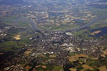 Luftansicht Wesels, Blick nach Westen