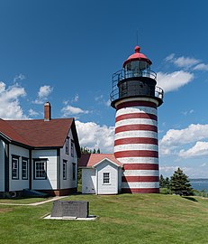 West Quoddy Head Lighthouse, Lubec, Maine, US