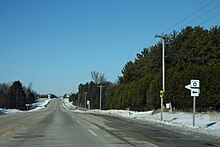 Looking north on Wisconsin Highway 42 at the junction with County Trunk O in the Town of Pierce Wisconsin Highway 42 junction with County Trunk O in the Town of Pierce Wisconsin.jpg