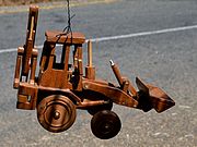 Wooden tractor