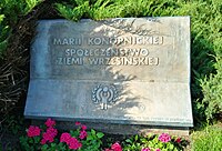 One of commemorative plaques dedicated to Maria Konopnicka