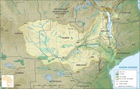 Карта сточища Замбезі