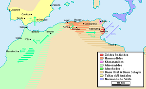 Zirides et Hammadides après les invasie hilaliennes.PNG