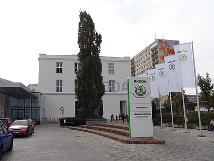 Škoda cars are made in Mladá Boleslav and its car museum is open to visitors