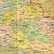 Карта території колишньої Полтавської губернії, адміністративні межі станом на 1 березня 1927
