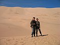 Орнітолог Е.Ю.Яніш з донькою О.Міклухіною в орнітологічній експедиції. Пустеля Гобі, Монголія.jpg