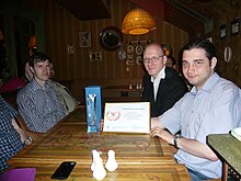 Собрание Викимедиа.ру 3 июня 2015 года в Москве в кафе Грабли 11 .JPG