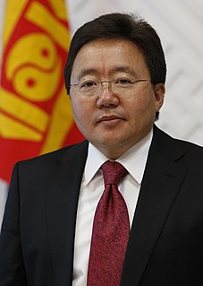 <span class="mw-page-title-main">Tsakhiagiin Elbegdorj</span> President of Mongolia from 2009 to 2017