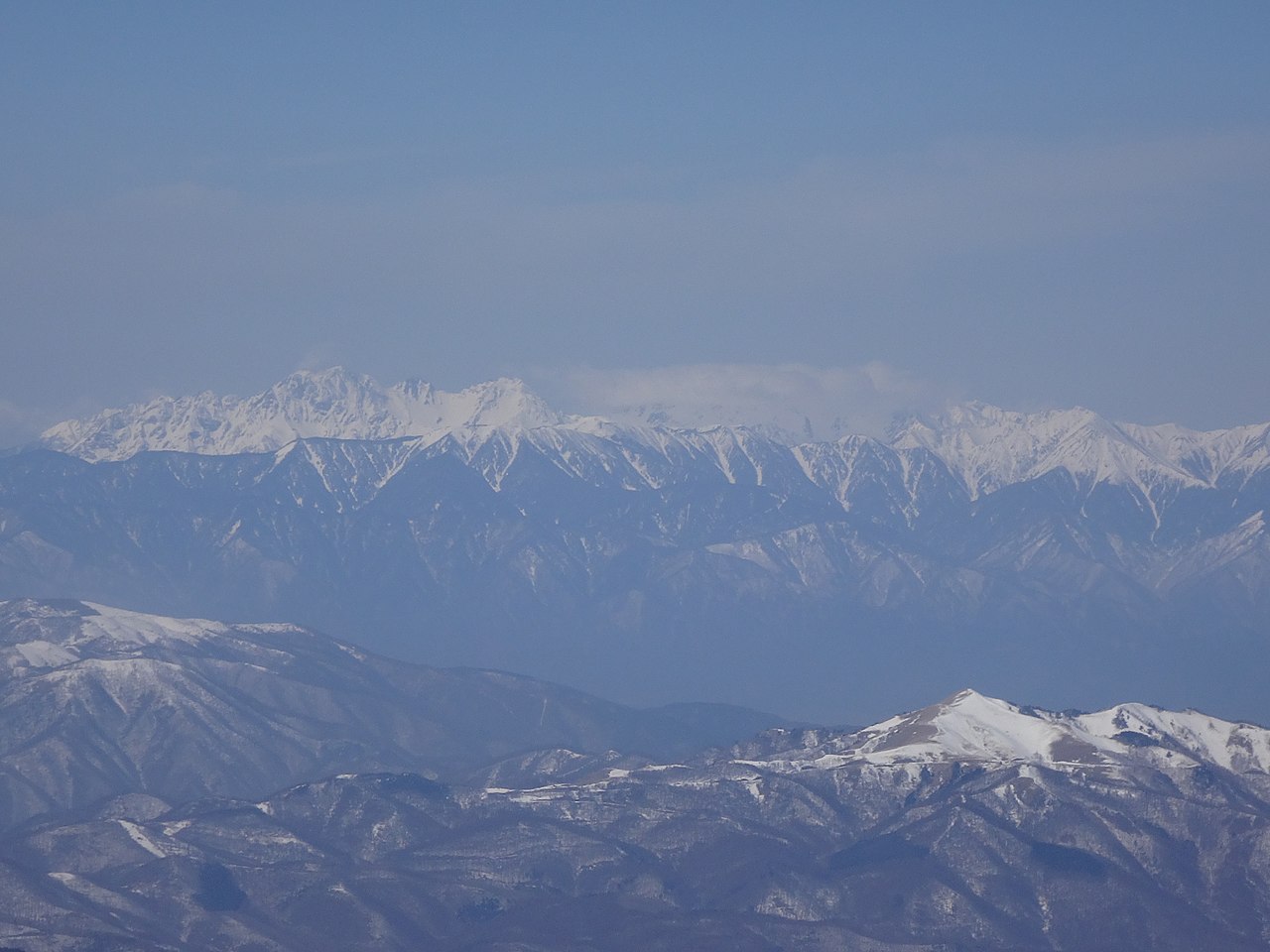 ファイル 蓼科山から穂高連峰と常念岳 Jpg Wikipedia