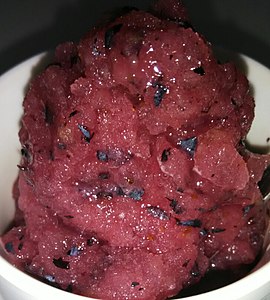 水果：蓝莓沙冰
