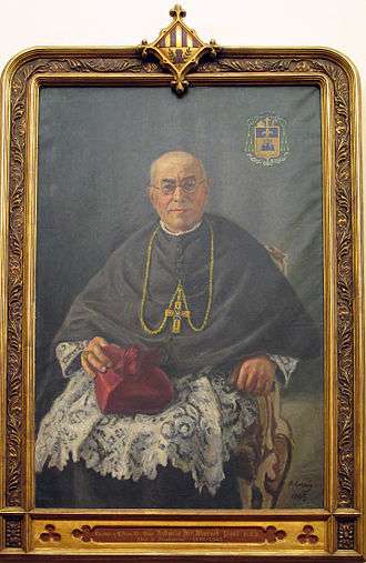 Abbot of Montserrat 046 Ajuntament de Terrassa, galeria de terrassencs il*lustres, Antoni M. Marcet.JPG