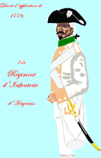 Uniforme du régiment d'Agénois de 1776 à 1779.