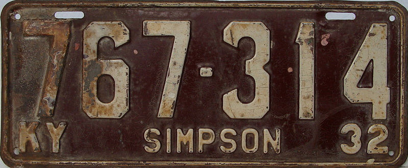 File:1932 Kentucky license plate.jpg