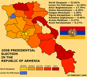 2008 Armenian presidential election map.png