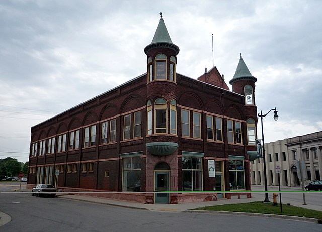 Dunlap Square Building in downtown, listed on the National Register of Historic Places
