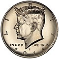 * Nomination 2014-P 50th anniversary Kennedy half dollar high relief. By User:ZLEA --Siren-Com 12:12, 2 July 2019 (UTC) * Promotion  Support Good quality. --MB-one 16:05, 2 July 2019 (UTC)