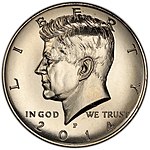 2014-P 50th anniversary Kennedy half dollar high relief obverse.jpg