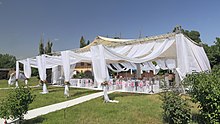 Wedding tent in Armenia 2014 Prowincja Armawir, Zwartnoc, Namiot weselny (02).jpg