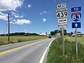 2016-06-12 12 22 39 View west along Maryland State Route 439 (Old York Road) at Maryland State Route 23 (Norrisville Road) in Shawsville, Harford County, Maryland.jpg