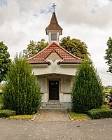 War memorial chapel and cemetery cross