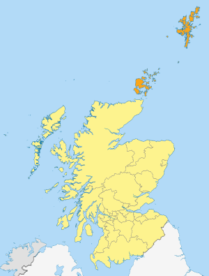 Map showing highest polling party by counting area in the Scotland electoral region. 2019 European Parliament election in the United Kingdom area results (Scotland).svg