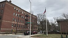 The intersection of Avon St and Linnaean St, seen in 2020 2020 Avon Street Cambridge Massachusetts US.jpg