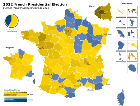 2022 French Presidential Election Second Round Map.svg