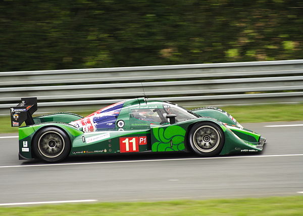 Drayson driving the Lola B09/60 at the 2010 24 Hours of Le Mans