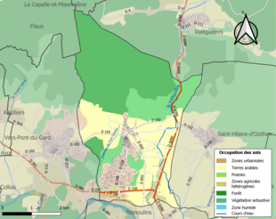 Mappa a colori che mostra l'uso del suolo.