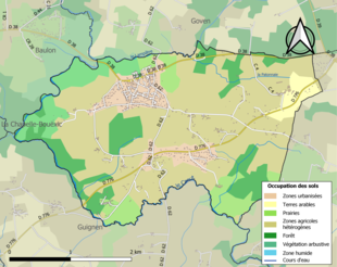 Kleurenkaart met landgebruik.