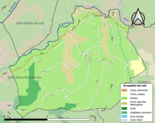 Mappa a colori che mostra l'uso del suolo.